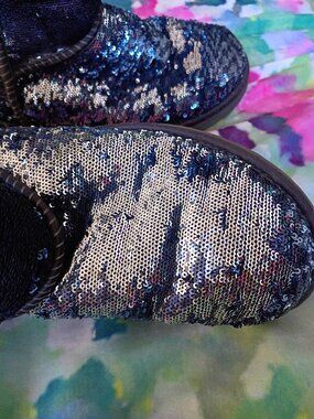 UGG Blue Sequin Boots Size 10